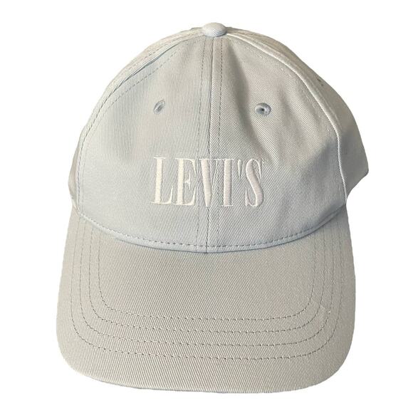 NWT Levi’s Jeans Logo Adjustable Hat Light Blue - Picture 1 of 4